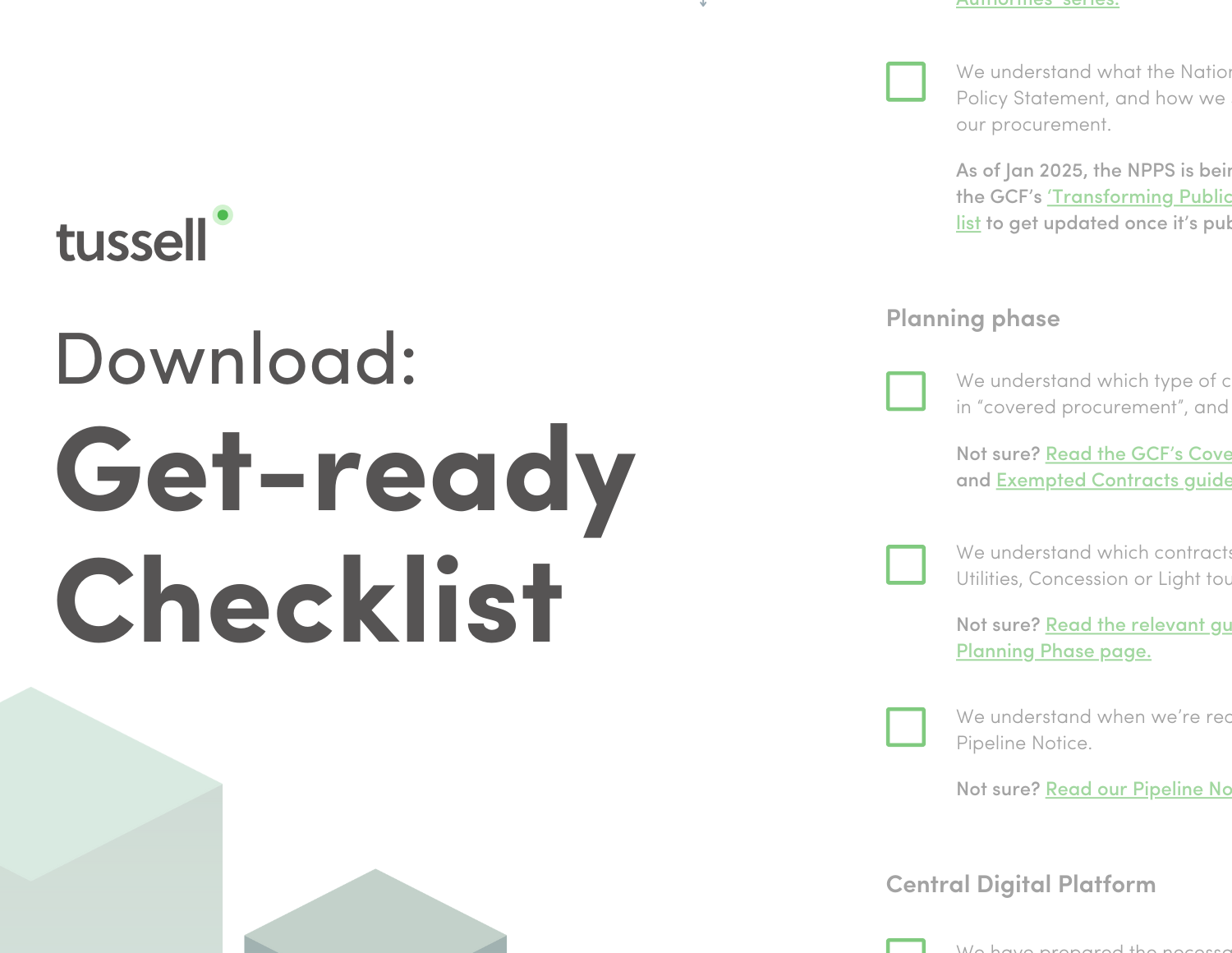 Procurement Act Hub - Checklist Tile